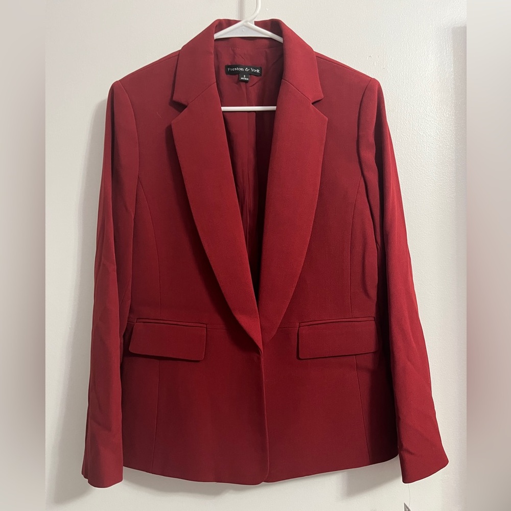Deep Red Preston and York Blazer Size 8